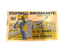 1947 College Football Broadcast Game Schedules Program U.S. Army & Air Force