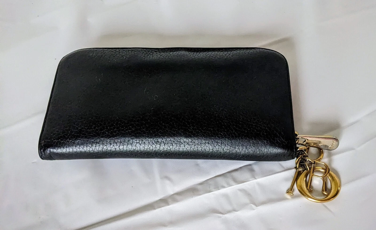 Portefeuille Christian Dior Lady Dior zippé autour