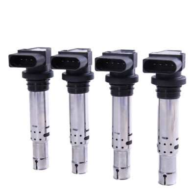 Set of 4 Spark Plug Ignition Coils For VW Beetle Golf Jetta Passat 1.6FSI 1.4TSI