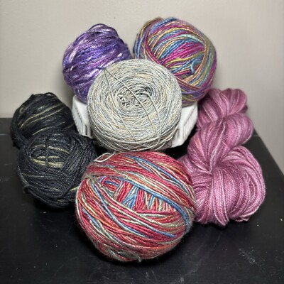 Mixed Lot Luxury Yarns Silk Merino Wool  Lorias Laces Curious Creek Tricoterie