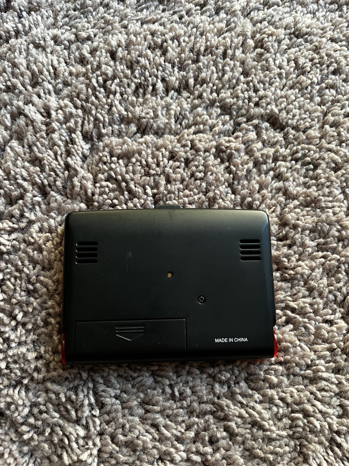 LL Bean Night Finder Clear Orange Camping Alarm Clock With Temperature