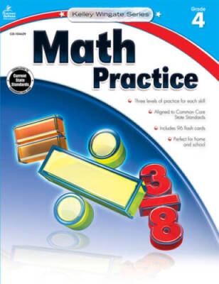 Math Practice, Grade 4 (Kelley Wingate) - Paperback - GOOD