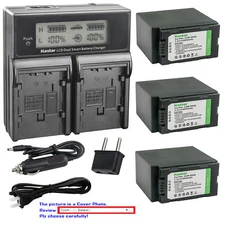Kastar Battery LCD Dual Fast Charger For CGA-D54S CGR-D54S & Panasonic AG-3DA1
