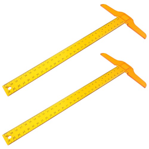 2pcs Transparent Crafting Square T Square Ruler Portable Plastic T Square Ruler - Picture 6 of 12