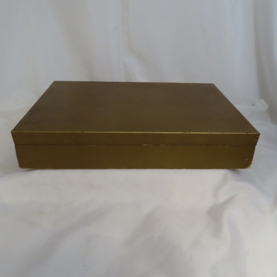 Vintage Tarnish Resistant Wood Silverware Flatware Wooden Storage Chest