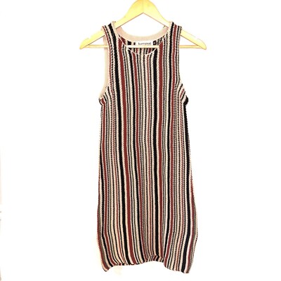 Be Original Size Small Striped Sweater Dress Sleeveless Knee Length  Stretchy | eBay