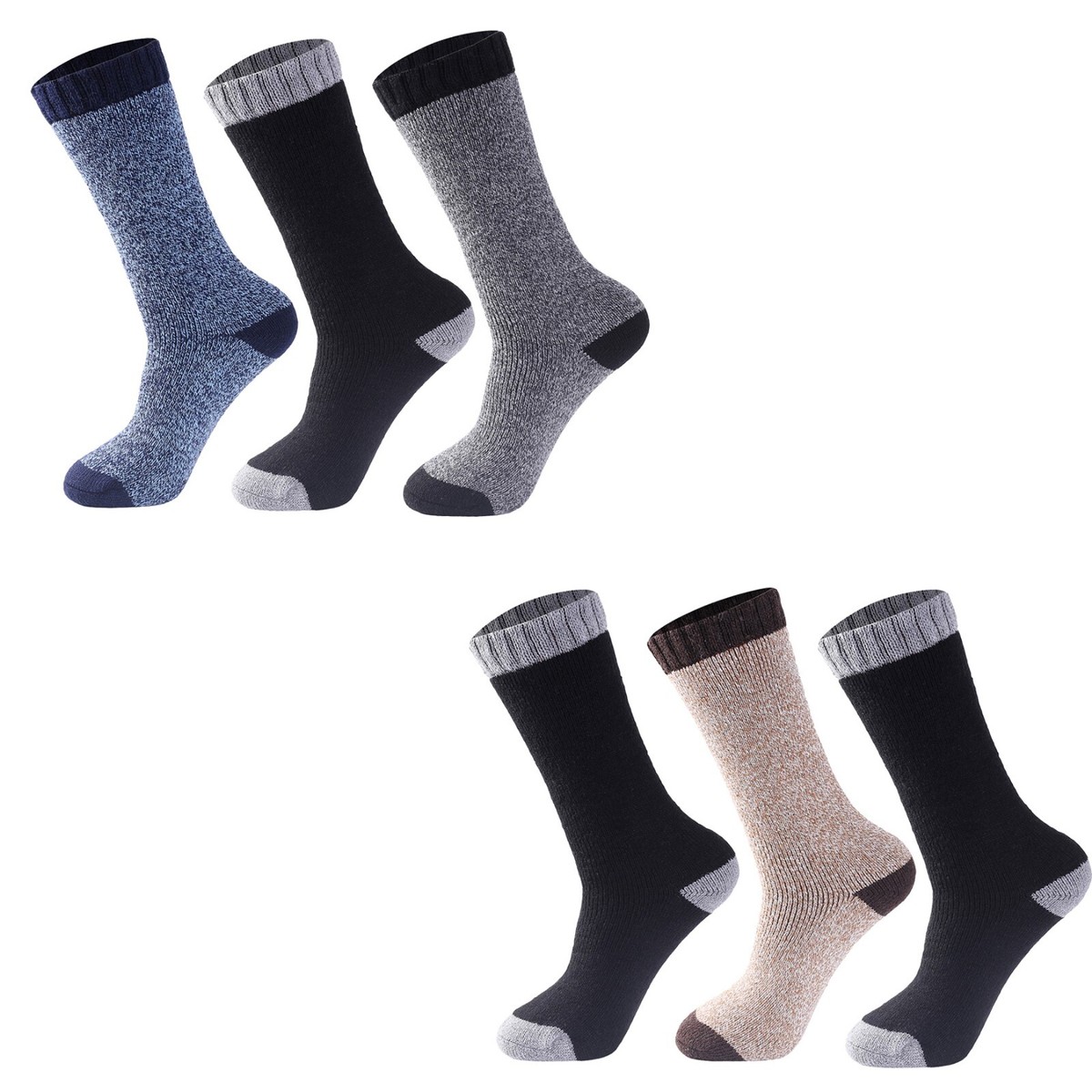 Hanani Stivali Da Neve Scarpe Uomo Invernali Stivaletti Caldi Outdoor Impermeabile Scarponi Trekking Scarpe Comodo Nero EU42 - Foto 4