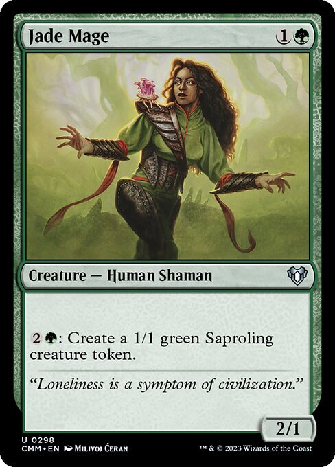 JADE MAGE mtg NM-M Commander Masters Unc