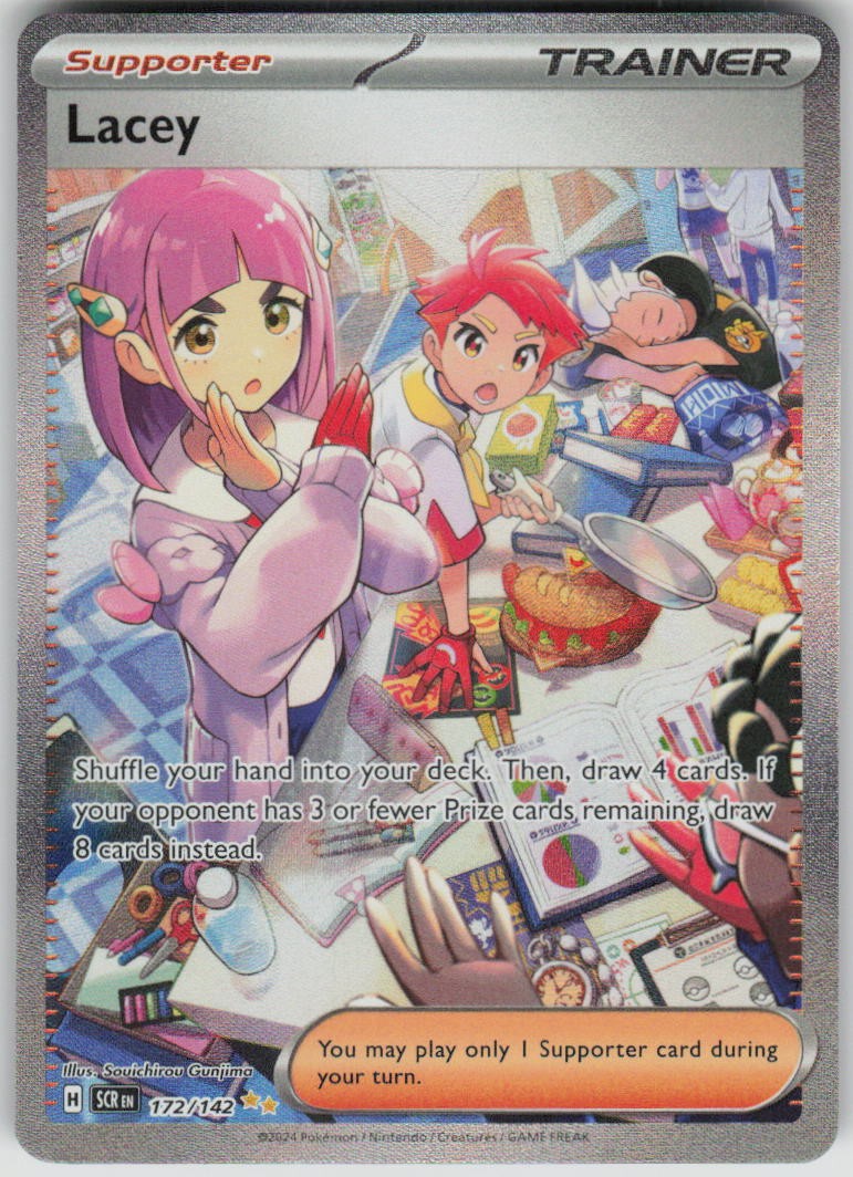 Pokemon Lacey 172/142 Stellar Crown Holofoil Special Illustration Rare NM