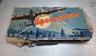 Vintage Spot-A-Plane Board Game (Rough Condition)