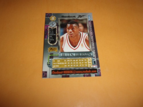 1997-98 Metal Universe REEBOK Basketball ALLEN IVERSON Basketball Card #20,. - Picture 2 of 2