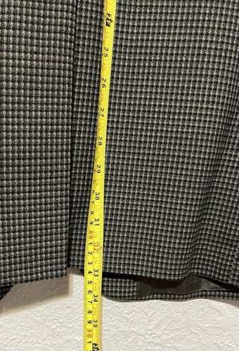 VINTAGE Haggar Jacket M Black White Wool Blend Tweed Blazer 42 Long Lined - Picture 9 of 13