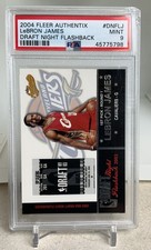 2004 Fleer Authentix LeBron James Draft Night Flashback PSA 9