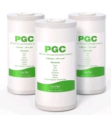 3 Piece Water Filters SimPure Replacement Cartridge 5 Micron 10"X4.5" PGC-F10B-5