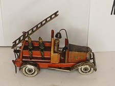 发条消防车印第安纳复古及古董锡玩具汽车| eBay
