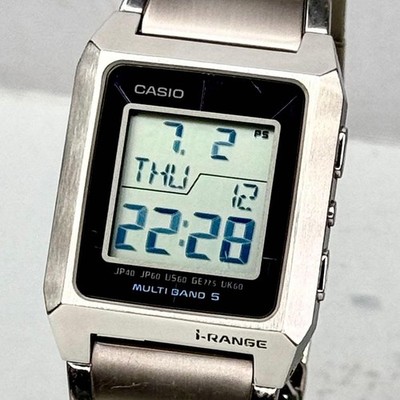 Casio i-RANGE IRW-M200SDJ Wave Ceptor Solar Titanium Band Used Authentic
