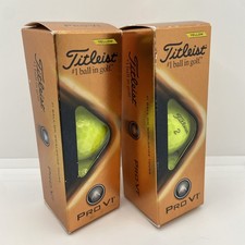 2 Boxes Of 3 - Titleist PRO V1 Golf Balls 3 Yellow