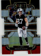 Michael Mayer 2023 Select Black and Red Die Cuts 57 Las Vegas Raiders VG Rookie