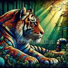 Digital Image Picture Photo Wallpaper Background Desktop Art Tiger Jungle #A548