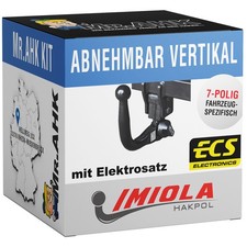 Für BMW X1 U11 ab 22 Anhängerkupplung vert. abnehmbar mit E-Satz 7polig spezi.