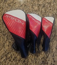 Lot of 3 TaylorMade Stealth 2 Headcovers  Driver/Fairway/Hybrid Head Cover
