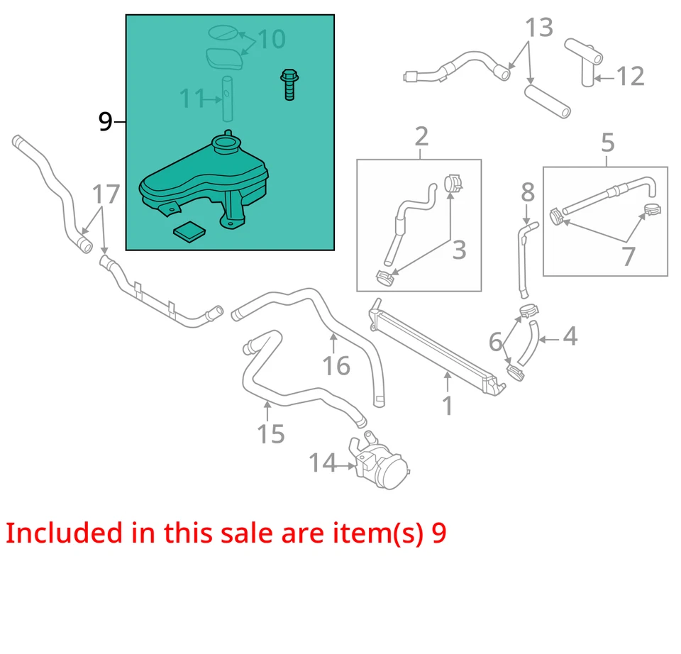 2011 Hyundai Sonata Coolant Overflow Bottle OEM 101K Miles - LKQ424304328 - Image 4 of 4