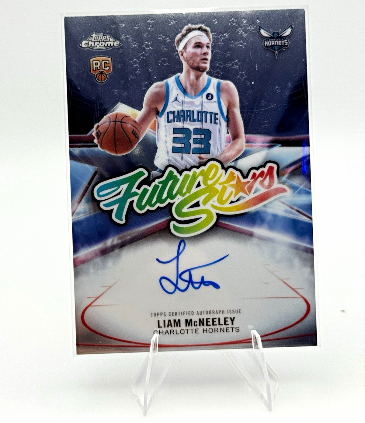 Topps Chrome Future Stars Autographs Liam McNeeley Hornets RC Auto FS-LMC