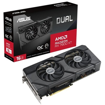 ASUS Dual Radeon RX 7800 XT OC 16GB GDDR6 Grafikkarte Neu Rechnung MwSt ausweisb