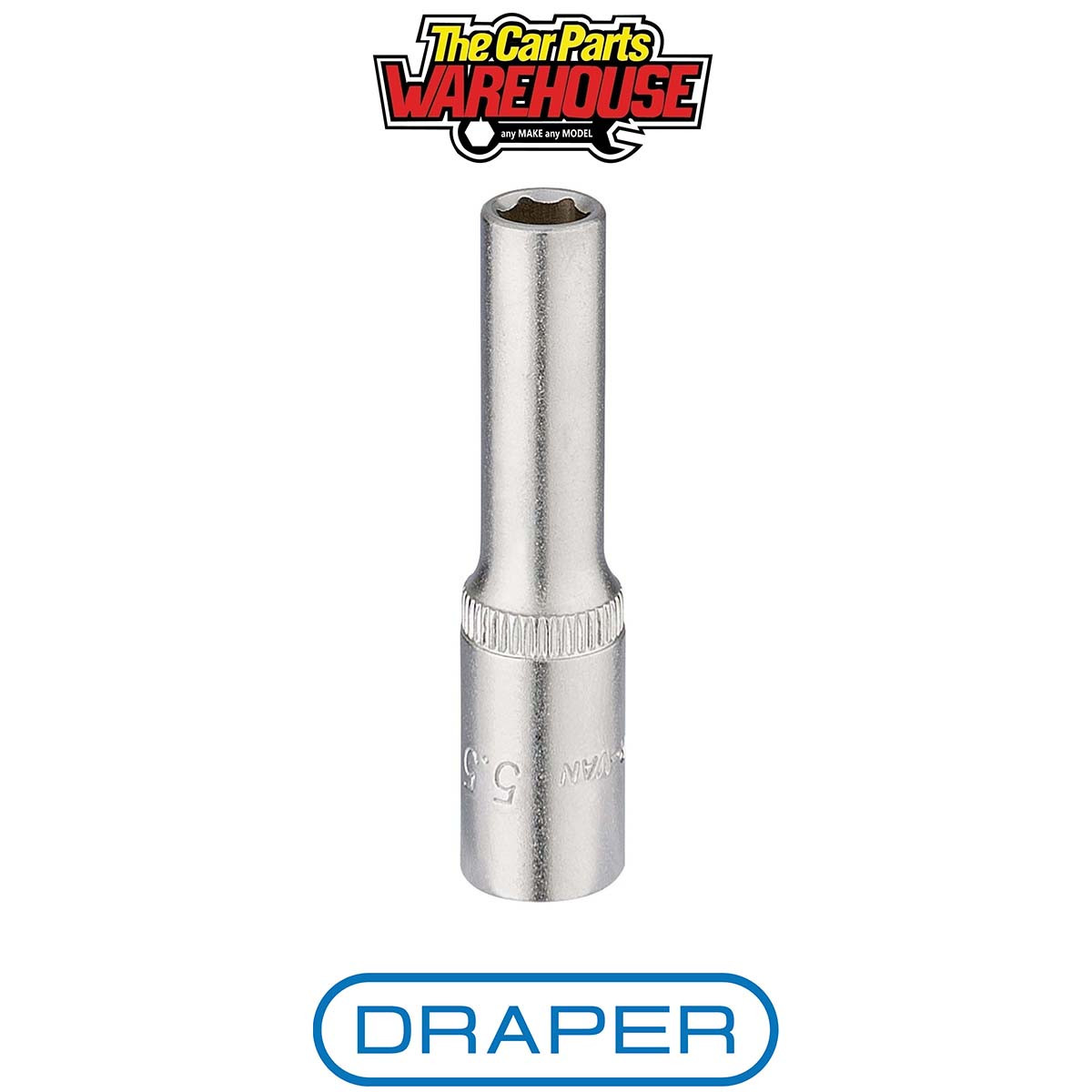 Draper 58724 Elora Deep Socket 1/4"" Sq Dr 55mm