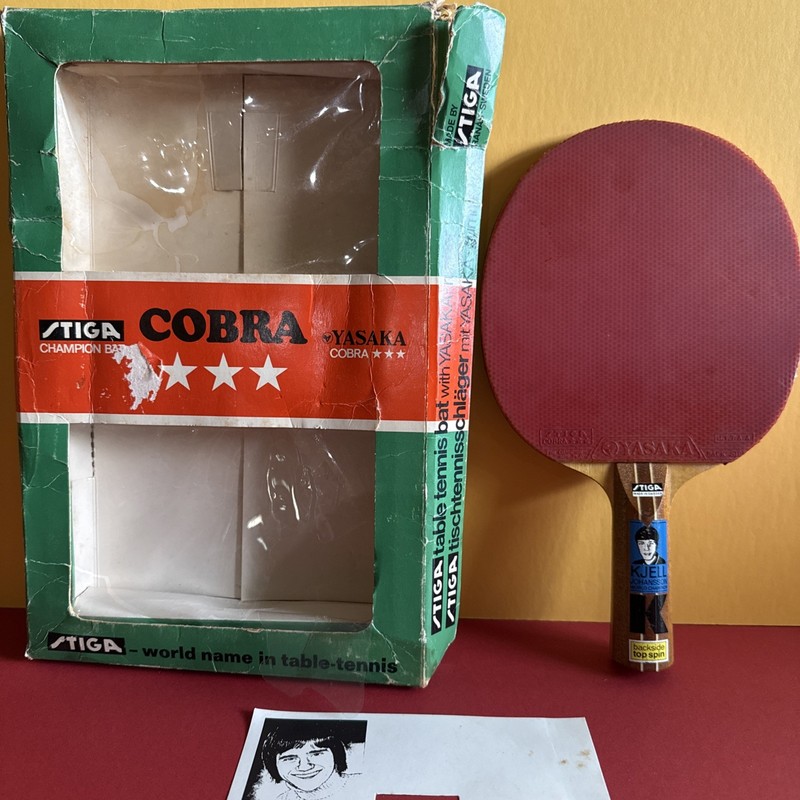 Cobra Stiga Kjell Champion Ping Pong Paddle In Original Box Yasaka