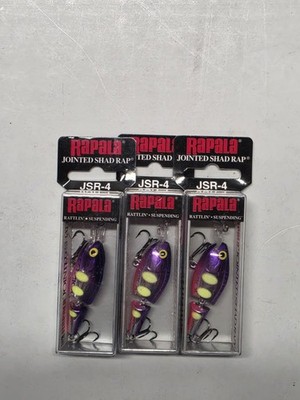 (LOT OF 3) Rapala Jointed Shad Rap 04  / Voodoo Haze