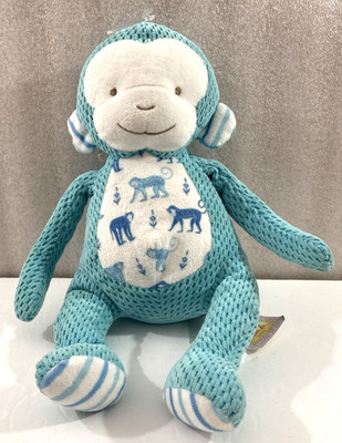 Bunnies by the Bay Teal Blue Monkey 12'' plush
