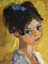 Superbe Portrait D'enfant ! Ancien Tableau Signé Jean Émile Laurent (1906-1983)