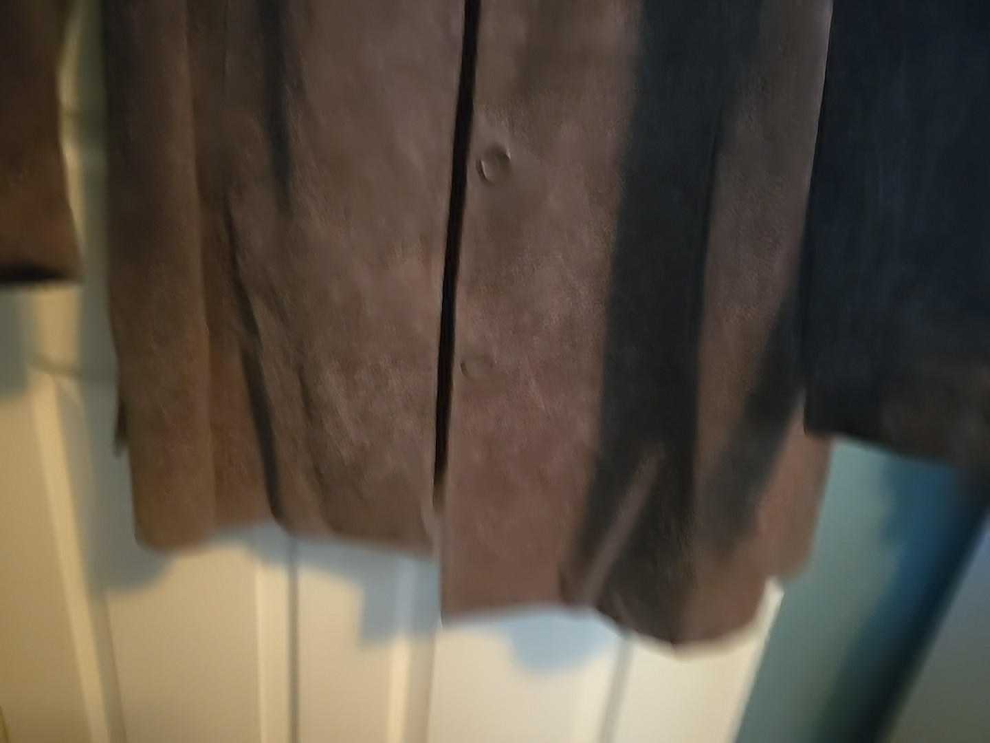 Relativity Brown Suede Coat Button Jacket Pockets… - image 6