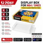 N64 / SNES Game Box Protectors – Thick Clear PET Display Cases for Boxed Games