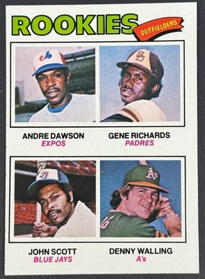 1977 Topps ANDRE DAWSON/GENE RICHARDS/JOHN SCOTT/DENNY WALLING #473 EX