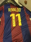 Rivaldo Signed Barcelona Soccer Jersey Beckett COA