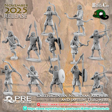 28mm Numidian skirmishers - Javalinmen - Archers  - Roman Mercenaries