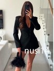 ZARA NEW WOMAN DOUBLE-BREASTED SHORT BLAZER JUMPSUIT BLACK XS-XXL 8952/230/800