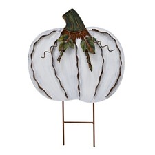 Pumpkin Garden Stake Metal Yard Sign Fall Decor Decorative Pumpkin Yard