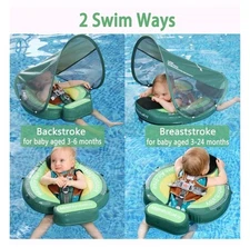 New Mambobaby Float With Canopy And Tail Upgraded Non Inflatable Baby Pool Float