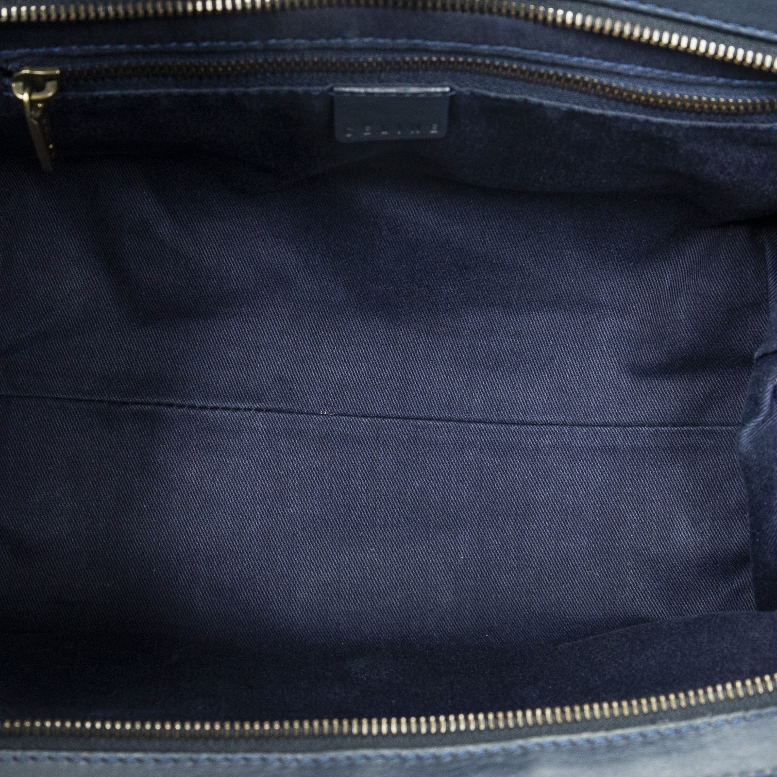 Celine Navy/Grey Frame Buckle Boston Shoulder Bag Macadam Canvas image 9