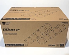 10 Pack - Commercial Electric 6” LED Slim Canless White Recessed Light Kit