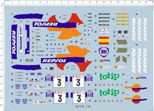 Adesivo acquascivolo marcatura modellino auto 1/28 Super Delta 1993 ACROPOLIS Rally Lancia