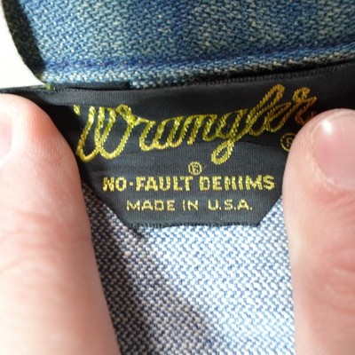 Vintage Wrangler Denim Jacket Mens 42 Blue 126PW No Fault