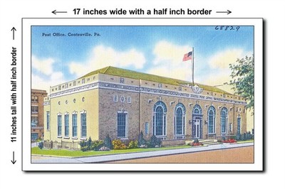 Pennsylvania 1940s - Post office, Coatesville, Pa. - 11x17 Poster