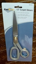 FlorCraft 12" Carpet Shears with Dipped Handle - Item #709-2015