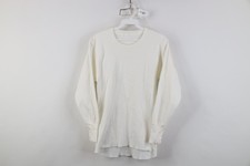 Vtg 70s Streetwear Mens Medium Blank Thermal Waffle Knit Long Sleeve T-Shirt USA