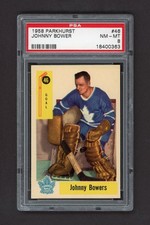 1958-59 PARKHURST #46 JOHNNY BOWER  PSA 8