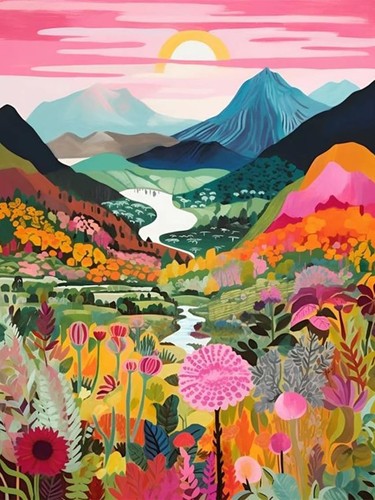askkqtx Malen Nach Zahlen Erwachsene Landschaft,DIY Paint by Numbers Adult